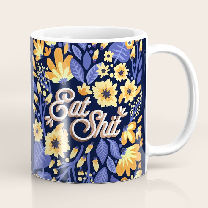 Eat Shit - Yellow & Slate Coffee Mug Gallery Image 1