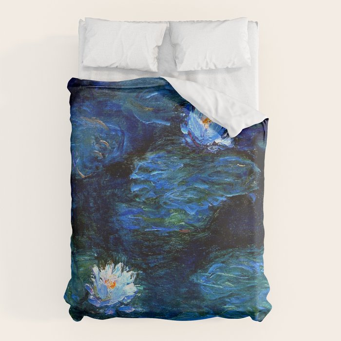 monet water lilies 1899 blue Teal Duvet Cover Gallery Image 1