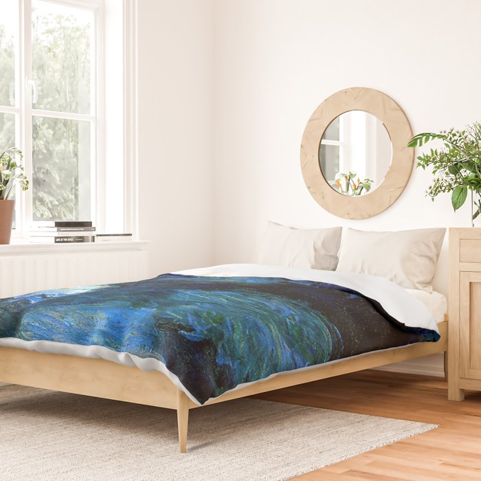 monet water lilies 1899 blue Teal Duvet Cover Gallery Image 2