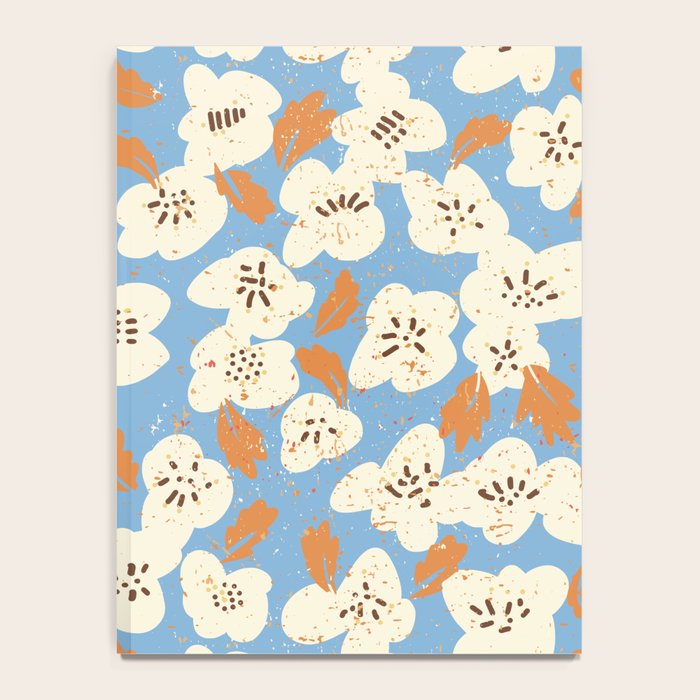 Bold flowers in my garden on chalky blue Notebook Gallery Image 4