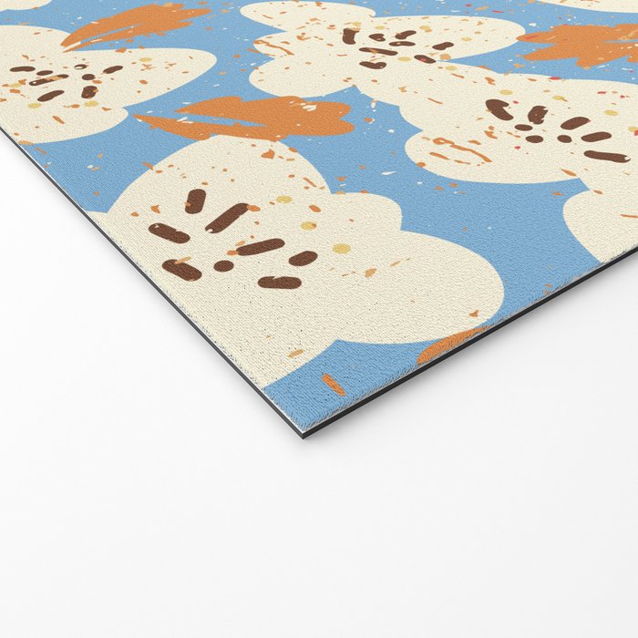Bold flowers in my garden on chalky blue Welcome Mat Gallery Image 2