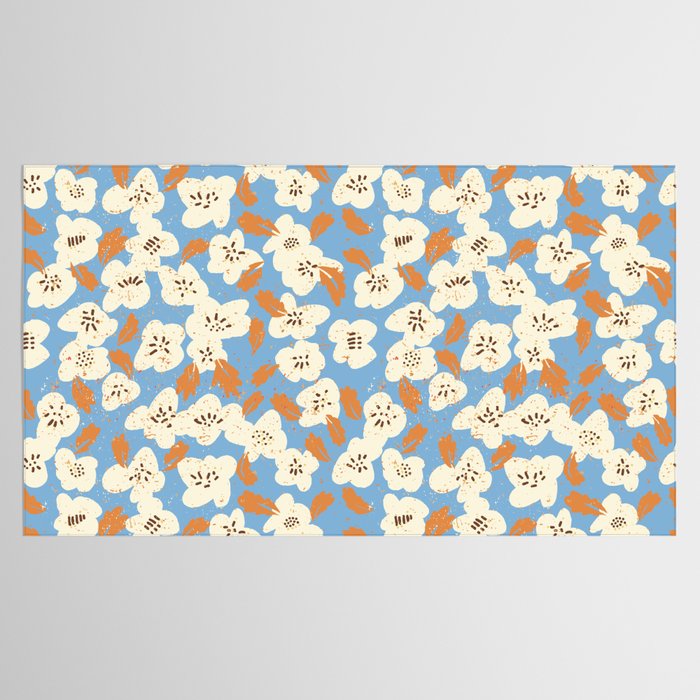 Bold flowers in my garden on chalky blue Tablecloth Gallery Image 2