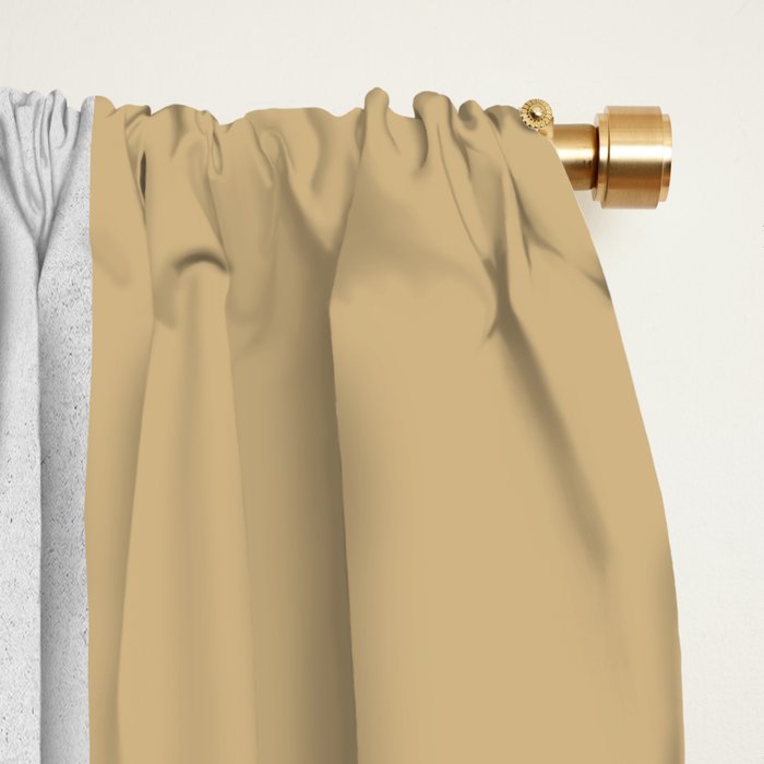 Halfmoon Colorblock - White Blue on Gold Window Curtain Gallery Image 2