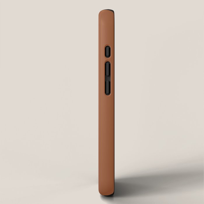 Geometric Lines in Terracotta and Beige 76 (Mid century Midern Rainbow Abstract) iPhone Case Gallery Image 2