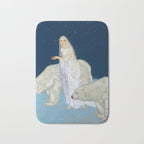 The Bride and the Polar Bears, The Ice Maiden fairy tale portrait painting by Edmund Dulac   Bath Mat Gallery Image 1