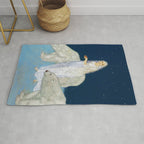 The Bride and the Polar Bears, The Ice Maiden fairy tale portrait painting by Edmund Dulac   Rug Gallery Image 1