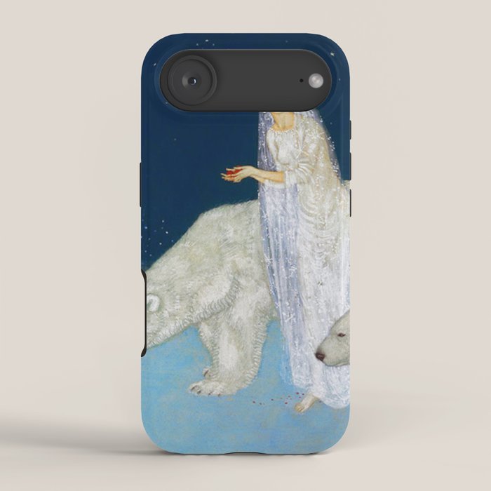 The Bride and the Polar Bears, The Ice Maiden fairy tale portrait painting by Edmund Dulac   iPhone Case Gallery Image 2