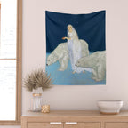 The Bride and the Polar Bears, The Ice Maiden fairy tale portrait painting by Edmund Dulac   Wall Tapestry Gallery Image 2