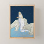 The Bride and the Polar Bears, The Ice Maiden fairy tale portrait painting by Edmund Dulac   Mini Art Print Gallery Image 1