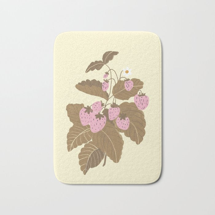 Strawberries #2 Bath Mat Gallery Image 1