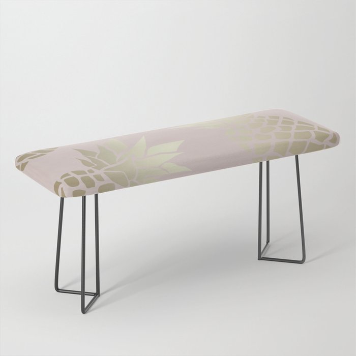 Glam, Pineapple Art, Pink Aesthetic with Gold Bench Gallery Image 1