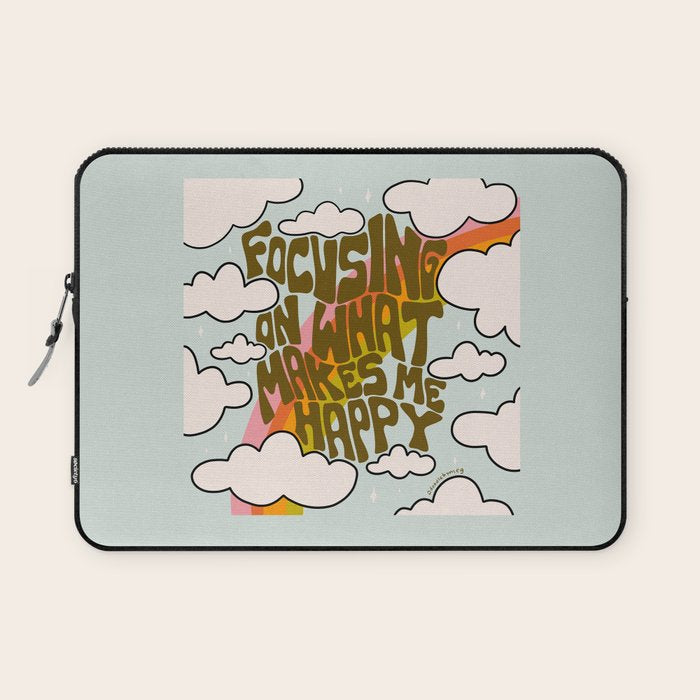 Focusing on What Makes Me Happy Laptop Sleeve Gallery Image 1