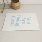 You Are Doing Great Baby Blue Rug Gallery Image 1