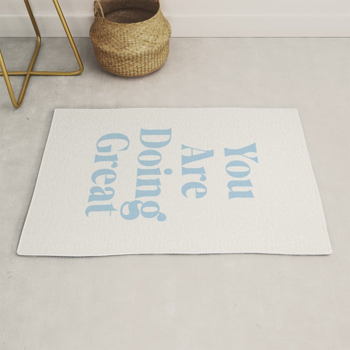You Are Doing Great Baby Blue Rug Gallery Image 1