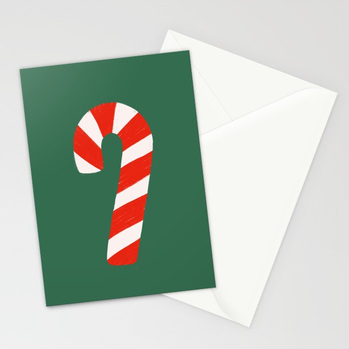 Candy Canes - Green Stationery Card Gallery Image 2