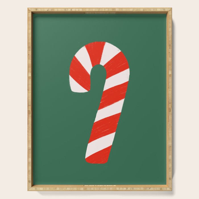 Candy Canes - Green Serving Tray Gallery Image 1