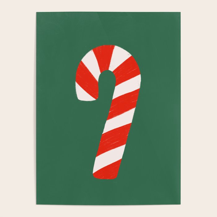 Candy Canes - Green Poster Gallery Image 1