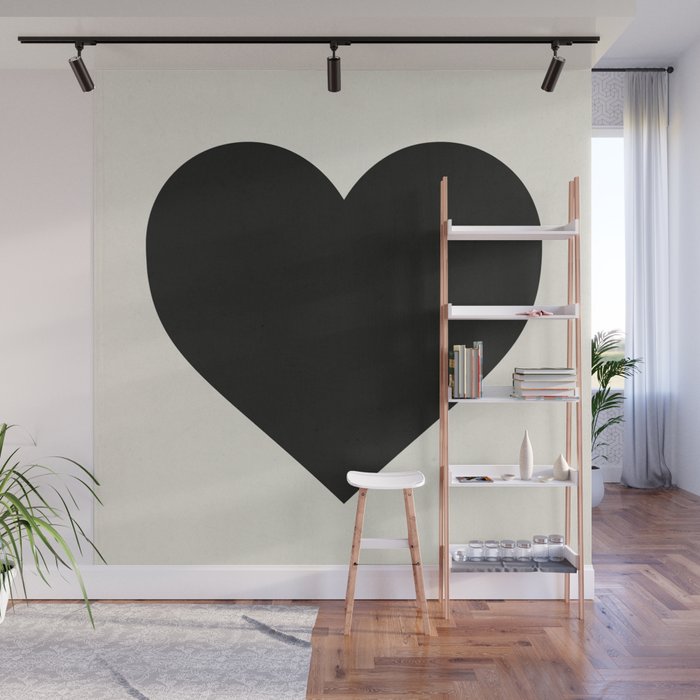 Black Heart Wall Mural Gallery Image 1