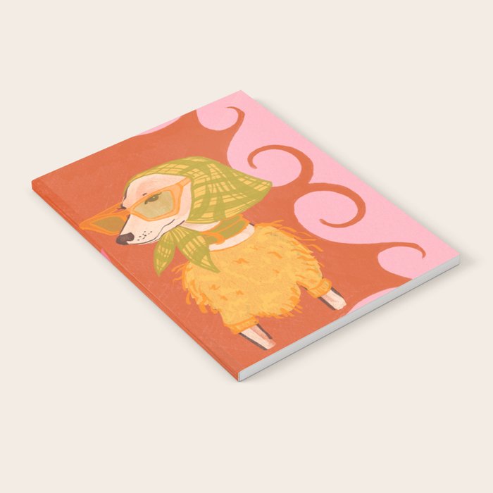 Retro Fashion Dogs with Sunglasses - Pink Notebook Gallery Image 1