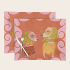 Retro Fashion Dogs with Sunglasses - Pink Placemat Gallery Image 1