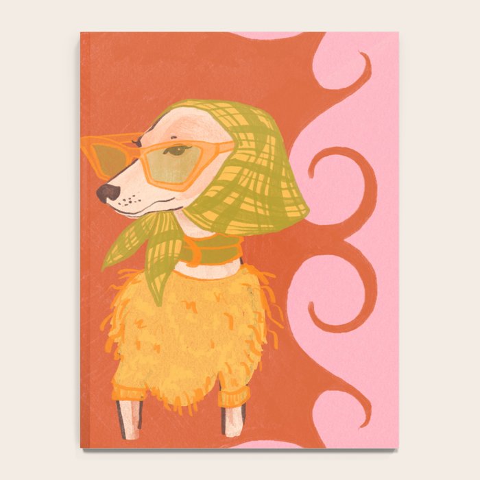Retro Fashion Dogs with Sunglasses - Pink Notebook Gallery Image 4