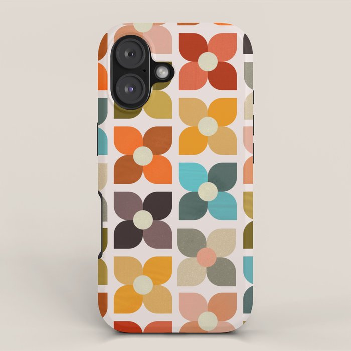 Bauhaus Geometric Flowers  iPhone Case Gallery Image 1