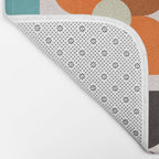 Bauhaus Geometric Flowers  Bath Mat Gallery Image 2