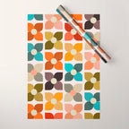Bauhaus Geometric Flowers  Wrapping Paper Gallery Image 1