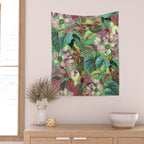 Multicolor Modern Floral Garden Wall Tapestry Gallery Image 2
