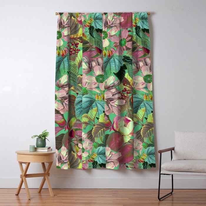 Multicolor Modern Floral Garden Window Curtain Gallery Image 5