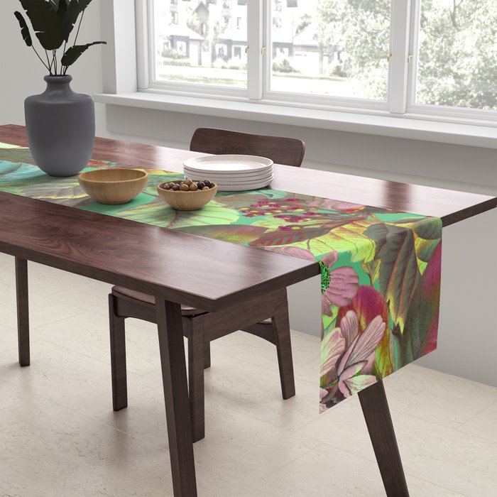 Multicolor Modern Floral Garden Table Runner Gallery Image 2
