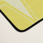 Yellow Mid Century Modernist Geometric Hexad Pattern Desk Mat Gallery Image 4
