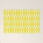 Yellow Mid Century Modernist Geometric Hexad Pattern Welcome Mat Gallery Image 1