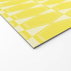 Yellow Mid Century Modernist Geometric Hexad Pattern Welcome Mat Gallery Image 2