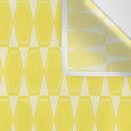 Yellow Mid Century Modernist Geometric Hexad Pattern Wall Tapestry Gallery Image 3