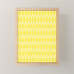 Yellow Mid Century Modernist Geometric Hexad Pattern Mini Art Print Gallery Image 1