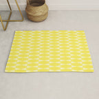 Yellow Mid Century Modernist Geometric Hexad Pattern Rug Gallery Image 1