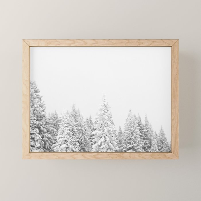 Snowy Evergreen Forest Mini Art Print Gallery Image 1