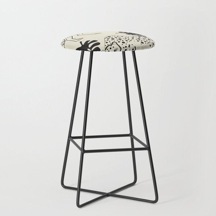 Cheetahs Monstera 4 Stool Gallery Image 1