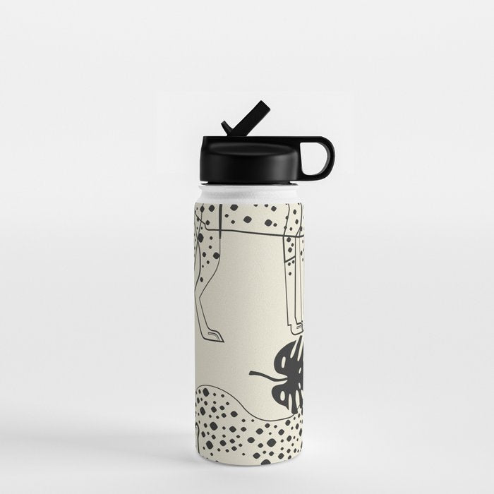 Cheetahs Monstera 4 Water Bottle Gallery Image 1
