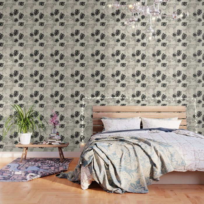 Cheetahs Monstera 4 Wallpaper Gallery Image 1