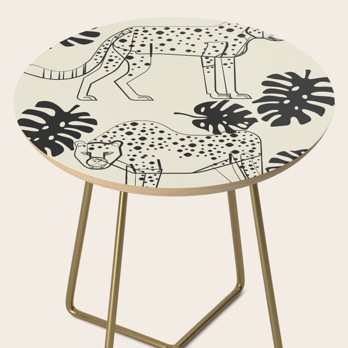 Cheetahs Monstera 4 Side Table Gallery Image 2