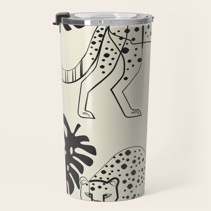 Cheetahs Monstera 4 Travel Mug Gallery Image 3