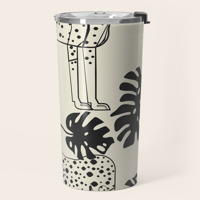 Cheetahs Monstera 4 Travel Mug Gallery Image 2