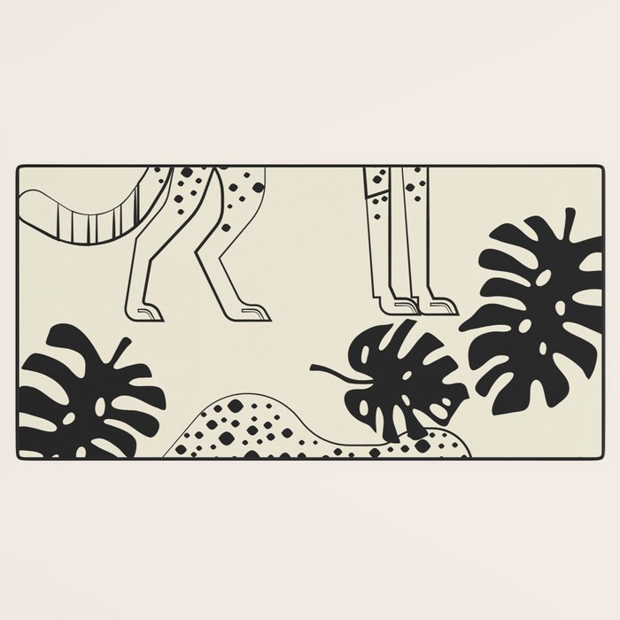 Cheetahs Monstera 4 Desk Mat Gallery Image 3