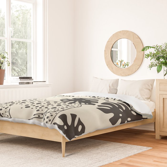 Cheetahs Monstera 4 Duvet Cover Gallery Image 2
