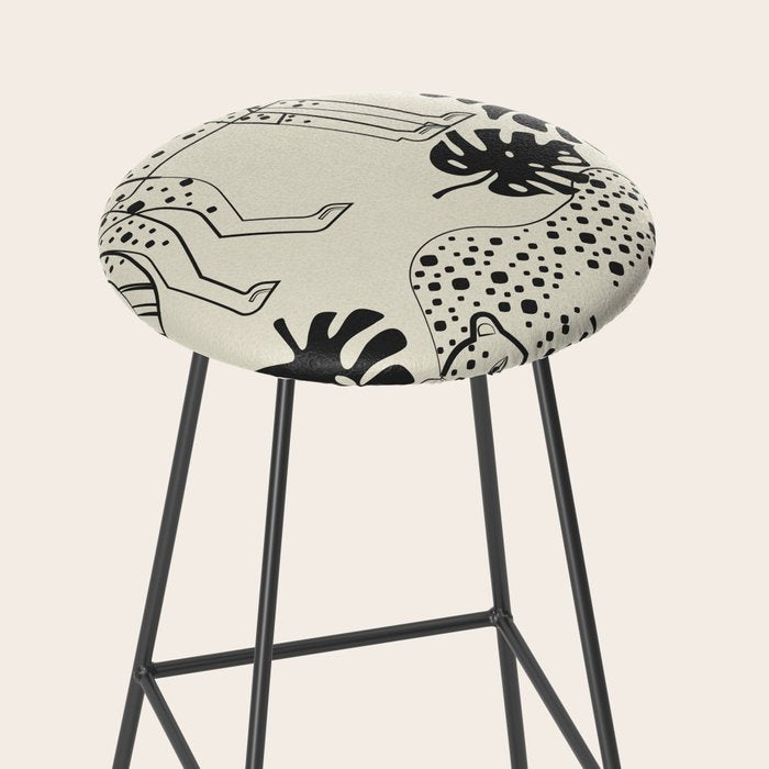 Cheetahs Monstera 4 Stool Gallery Image 2