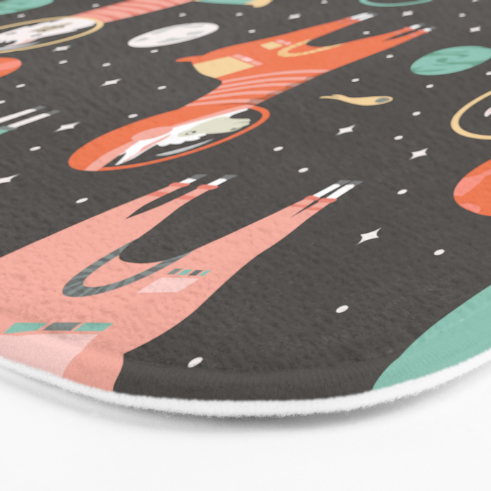 Astronaut Llamas in Space Bath Mat Gallery Image 3
