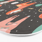 Astronaut Llamas in Space Bath Mat Gallery Image 3