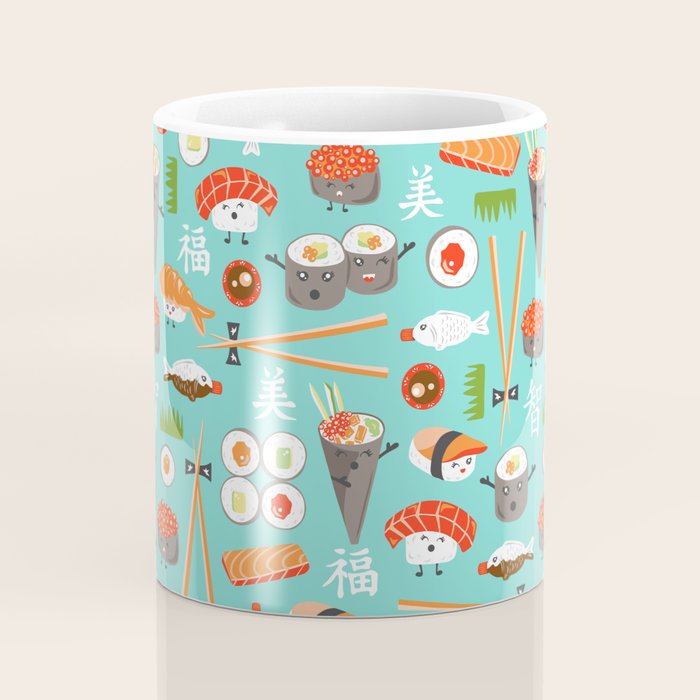 Happy Sushi Coffee Mug Gallery Image 4